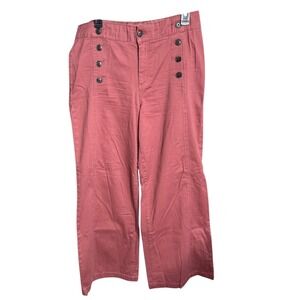 St. John's Bay Mariner Wide Leg Pants Women's Size 10 High Rise